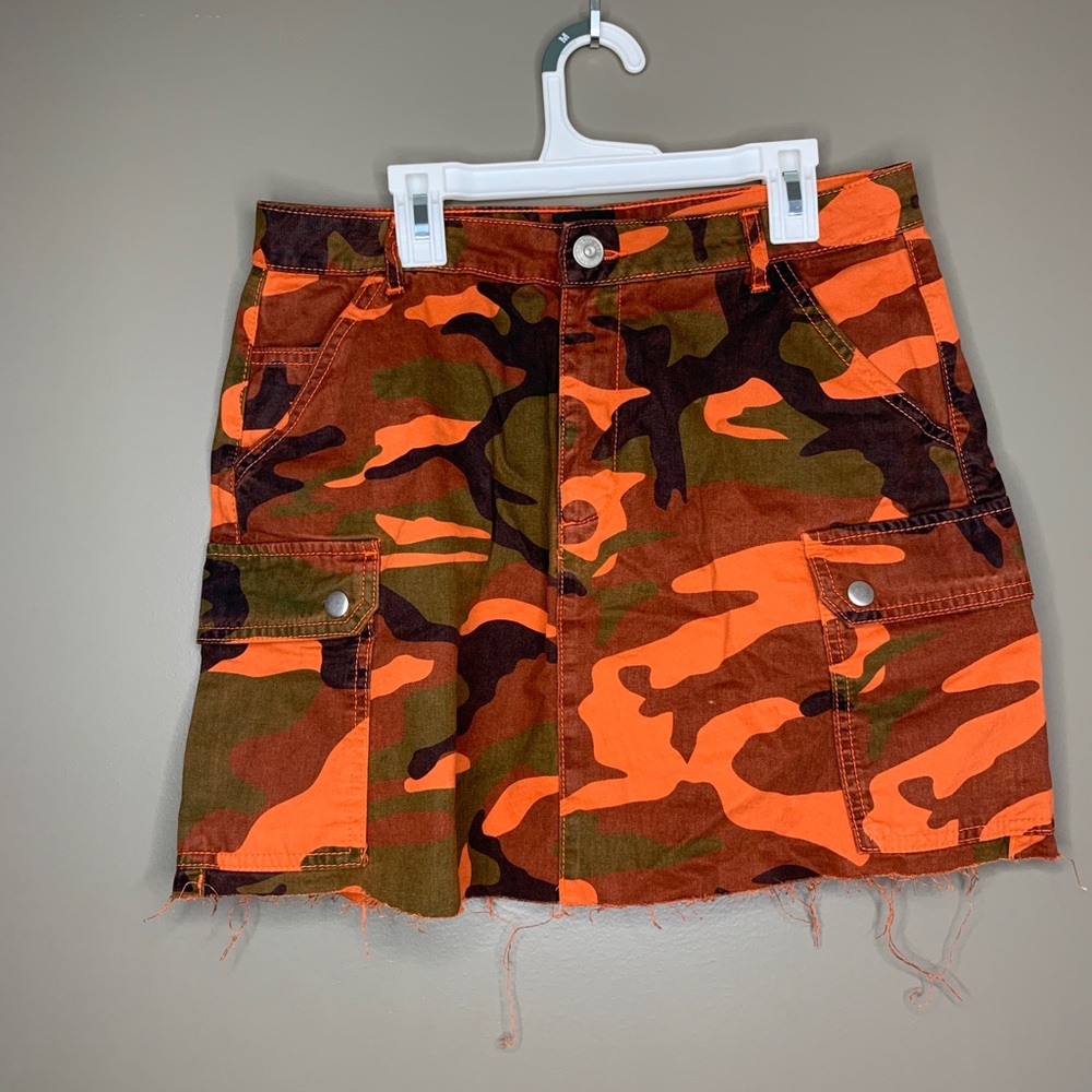 Orange Camo Skirt